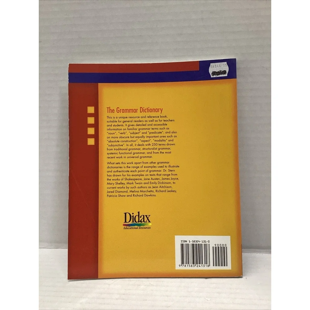Grammar Dictionary : A Scholarly, Accessible and up-to-Date Language...